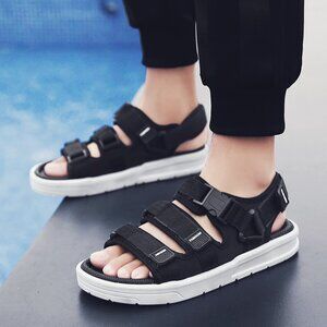 Summer's new trendy men's shoes, versatile and durable men's slippers, and fashi